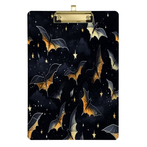 Bats with Star Acrylic Clipboards A4 Standard Letter Size Clipboard 12.5" X 9" Clip Board for Students Teacher Office