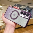 thumbnail image 3 of for Samsung Galaxy S24 Case Magnetic,Soft Cute Luxury Gradient Heart Plating Bling Glitter Clear Phone Case Compatible with MagSafe Shockproof Protective Cover for Women Girl 6.1”-Purple, 3 of 12