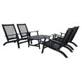 thumbnail image 4 of SAFAVIEH Deven Outdoor Patio 5 Piece Coffee Set, Black, 4 of 7