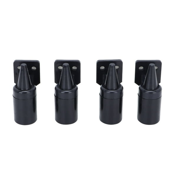 4PCS Car Detachable Ultrasonic Deer Snake Alert Sound Alarm Wind Power Animal Repeller Black
