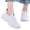White, variant on Women's Orthopedic Breathable Fly-Woven Sneakers Thick Sole Non Slip Comfortable Shock Absorbing Mesh Casual Walking Shoes for Daily Wear White