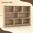 thumbnail image 3 of Costway 8 Cube 3-Tier Open Wooden Bookshelf Toy Storage Organizer with Anti-toppling Kits Natural, 3 of 10
