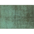 thumbnail image 1 of Ahgly Company Machine Washable Indoor Rectangle Oriental Turquoise Blue Industrial Area Rugs, 3' x 5', 1 of 4