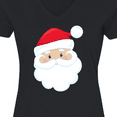 thumbnail image 4 of Inktastic Santa Claus, Smiling Santa, Santa Hat, Christmas Women's V-Neck T-Shirt, 4 of 5