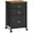 Black + Rustic Brown, variant on 3-Drawer Mobile File Cabinet, Vertical Filing Cabinet, Under Desk Storage Drawers for Home Office, Rolling Printer Stand, A4/Letter-Sized, Nonwovens Drawer, Rustic Brown and Black BFK30WJ01
