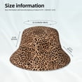 thumbnail image 3 of Fisherman Hat 22.8×5.9in Skin-Friendly Lightweight Breathable Folding Reflective Double Face For Daily Travel Business Camping Leopard Print Pattern, 3 of 8