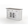 thumbnail image 3 of Pemberly Row Buffet with 4 Doors 3 Drawers Solid Wood in White and Brown, 3 of 7