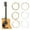 Gold, variant on 6Pcs Guitar Strings, Acoustic Guitar Practice String Set Replacement Part Accessory for Classic Folk Guitar for Corde Guitare Folk