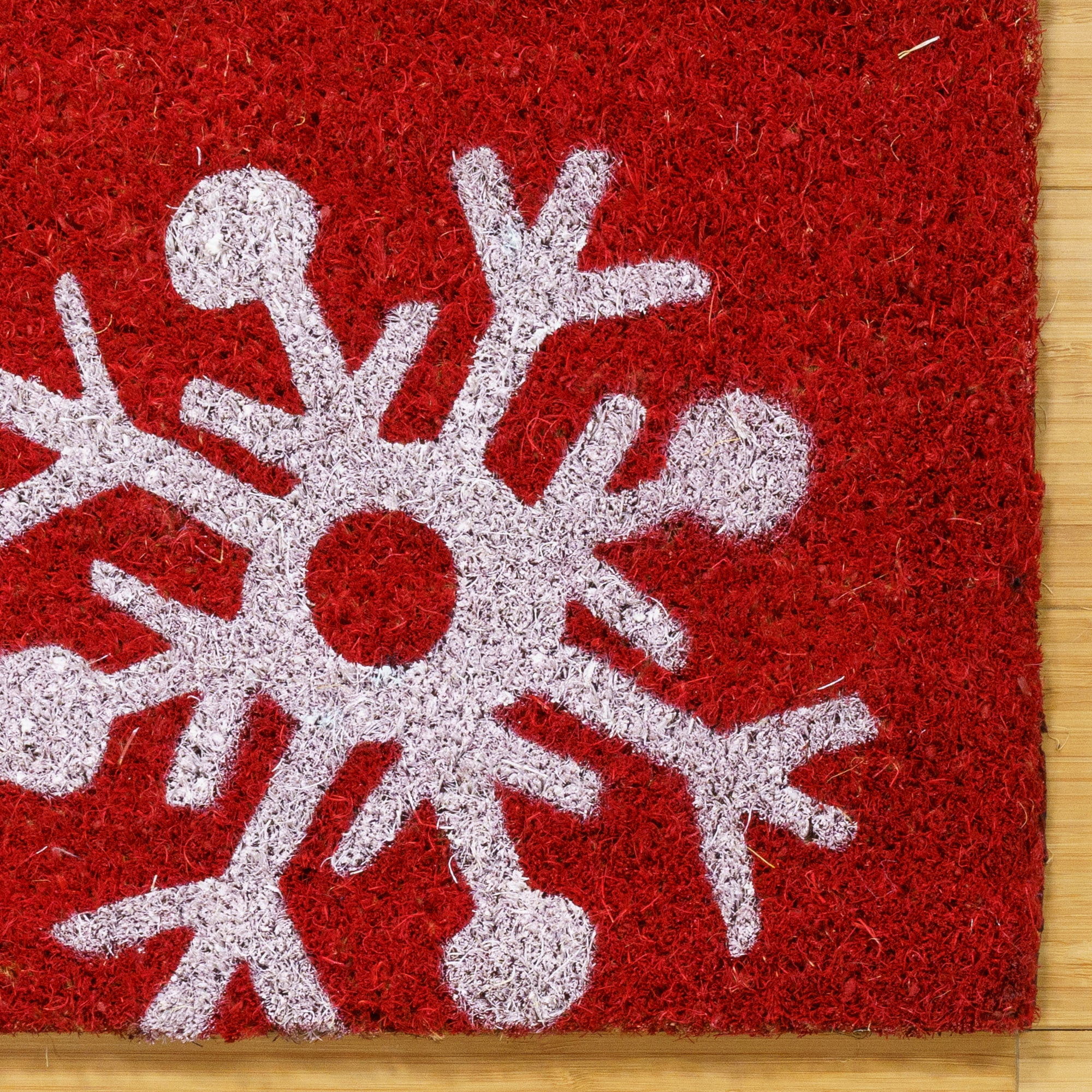 Licensed Disney Mickey Mouse Santa Ho Ho Ho Indoor/Outdoor Christmas Coir Door Mats (20x34), 2 Pack