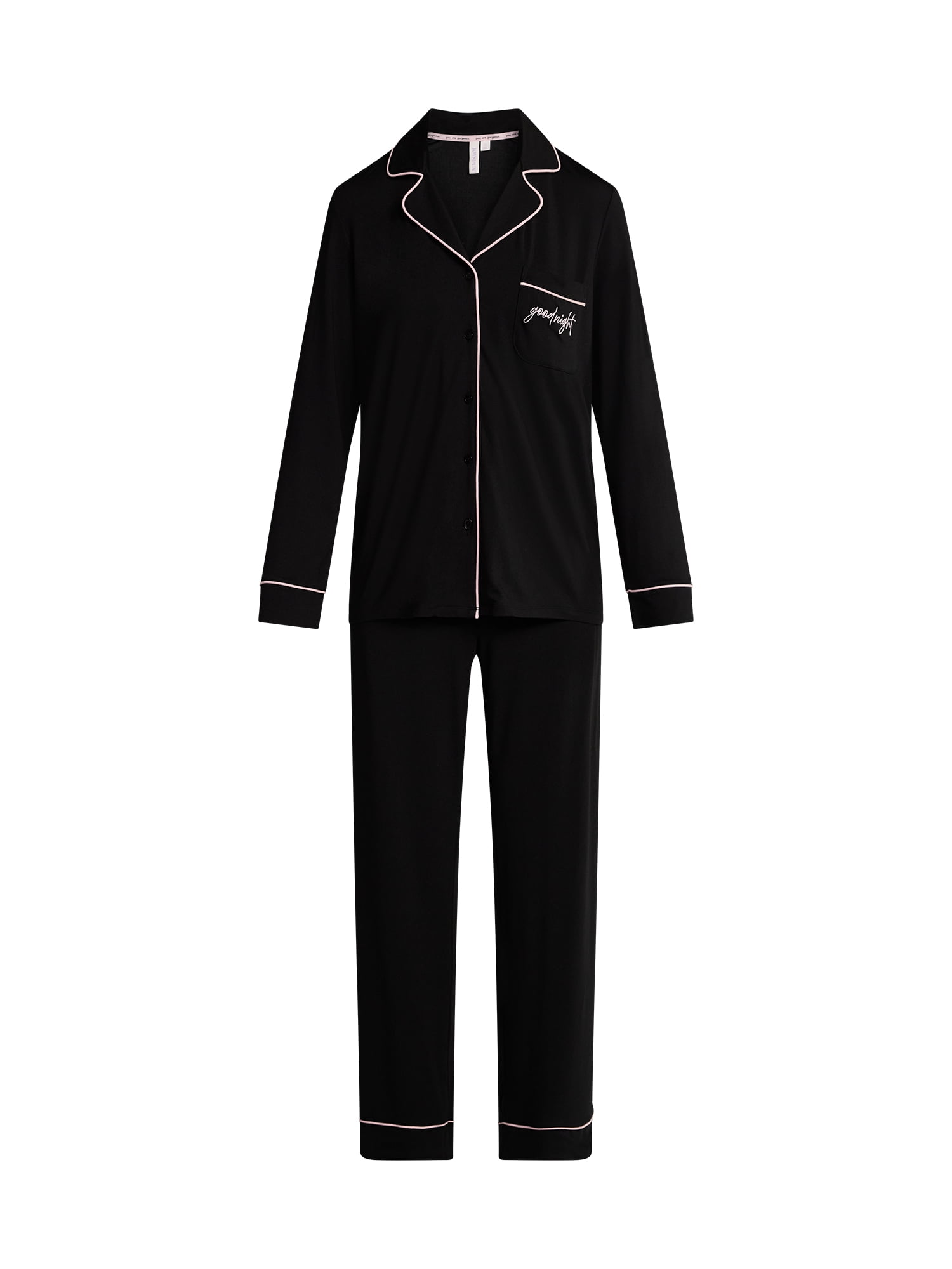 Joyspun Women’s Dreamy Soft Collection Long Sleeve Top and Pants Pajama Set, Sizes XS-4X