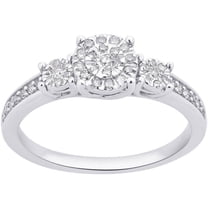 1/4 Carat T.W. Diamond Sterling Silver 3-Stone Promise Ring