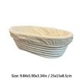 thumbnail image 3 of HOZVOMI Rattan Bread Proofing Basket - Hand-Woven Sourdough Bowl with Lid | Natural Rattan for Perfect Fermentation | 9.84x5.90x3.34in | Beige, 3 of 9
