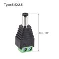 thumbnail image 2 of Unique Bargains 2Pcs 5.5x2.5mm,DC Power Jack Plug Adapter Connector for LED Strip CCTV Camera Cable Wire Ends, 2 of 3
