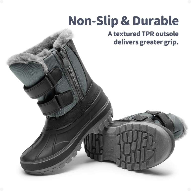 Dream Pairs Kids Snow Boots, Waterproof Rubber Shell  display picture 1