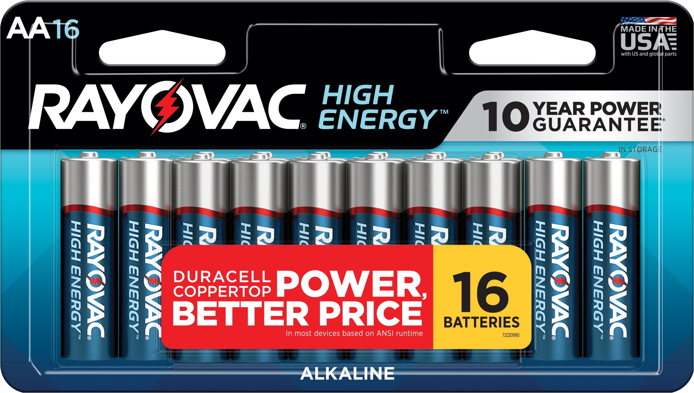 Rayovac High Energy AA Batteries (16 Pack), Double A Batteries