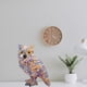 thumbnail image 2 of Estatua de búho, animal, escaparate, estante, librería, figurita de escritorio, escultura, artesanía Lado Morado Colorido, 2 of 9