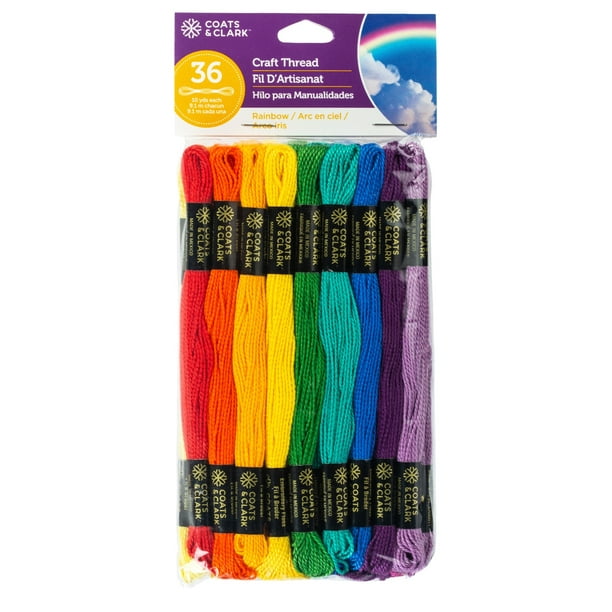 Coats & Clark Craft Thread Value Pack 36/Pkg-Rainbow 