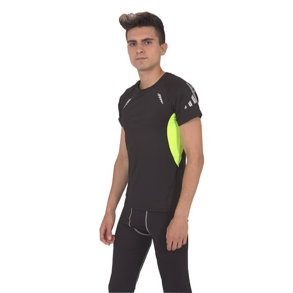 SCHUYLER MENS TSHIRT - BLACK & YELLOW - SMALL