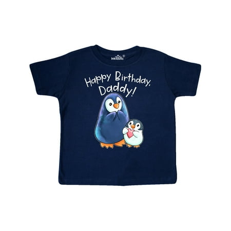 

Inktastic Happy Birthday Daddy!- Cute Penguins Gift Toddler Boy or Toddler Girl T-Shirt
