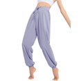 thumbnail image 2 of Women'S Wide-Leg Comfortable Casual Cool Yoga Pants Purple M, 2 of 8