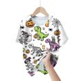 thumbnail image 6 of CAICJ98 Halloween Shirts for Toddler Boys Girls Cute Pumpkin Ghost T-Shirt Retro Spooky Season Outfit Fall Tees Short Sleeve Tops Halloween Tshirts Kids (Green,3-4 Years), 6 of 6