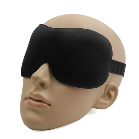 REGALWOVEN Travel Padded 3D Eye Shade Cover Sleep Rest Relax Sleeping Blindfold Black