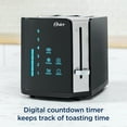 thumbnail image 3 of Oster 2-Slice Toaster, Touch Screen with 6 Shade Settings and Digital Timer, Black/Stainless Steel, 3 of 6