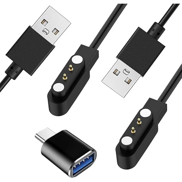 Câble De Charge Magnétique 2 Broches – Pour Montres Connectées Et Bracelets – USB – Étanche