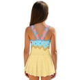 thumbnail image 2 of DISNIMO Girls One Piece Swimsuits Ice Cream Printed Kids Sleeveless Bathing Suit with Skirt Comfortable Breathable Swimwear Size 7-8 Years, 2 of 8