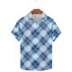 thumbnail image 5 of Camisas de Manga Corta para las Mujeres, Camisa de Botón de Cuello de Vuelta Casual Hecha de 100% Poliéster Ligero para Todo el Uso de Temporada, Camisas de Manga Corta para Hombre, 5 of 8
