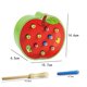 thumbnail image 3 of Juego de madera para atrapar gusanos, juego magnético suave para regalos navideños para niños (manzana), 3 of 6
