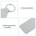 thumbnail image 4 of 4.3" PU Sublimation Keychain Blanks, Leather Key Fob with Rings for DIY Craft Car Key, Silver, 8 Pack, 4 of 6