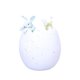 thumbnail image 2 of Decoración de huevo de conejo de Pascua, estatua de Pascua de resina, lindos objetos de colección en cáscaras de huevo. Blanco Azul, 2 of 8