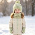 thumbnail image 2 of PureCasa Toddler Kids Winter Hats Gloves Neck Warmer for 2-10 Years Beanie Hat with Earflaps,Knit Mittens & Neck Gaiter Warmer for Kids, 2 of 7