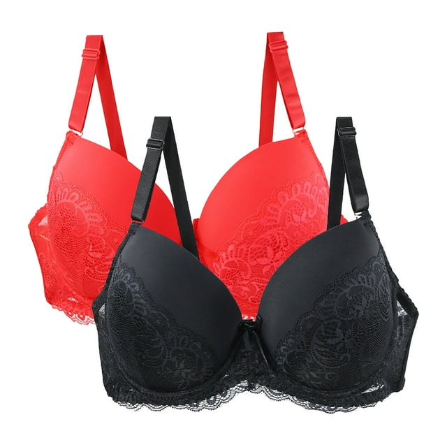 Virmaxy 2 Pcs Soutien-Gorge Sans Armature Grande Taille pour Femmes Confortable Respirant Multicolore-5 m
