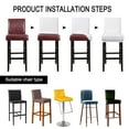thumbnail image 6 of PiccoCasa Waterproof Bar Stool Cover for Counter, Height Side Chair Cover, White, 6 of 8