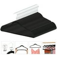 thumbnail image 6 of HomGarden 100 Pack Black Clothing Velvet Hangers - Non-Slip & Space-Saving, 360° Swivel Hook W/ Accessory Bar, 6 of 10