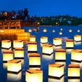 thumbnail image 4 of NOGIS 10 PCS Biodegradable 5.9-Inch Floating Water Candle Chinese Paper Lanterns for Wishing Praying Blessing Wedding Festival Event Party Patio Memorial Pool Side Decoration, 4 of 7