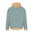 thumbnail image 4 of Hoodie Mens Shirts Hooded Drawstring Adjustable Shirt Men's Striped Printed Colorblock Loose Hooded Sweatshirt Printed Long Sleeve Top Everyday,Streetwear,Outdoor Sports Clothing Shirts For Men, 4 of 4