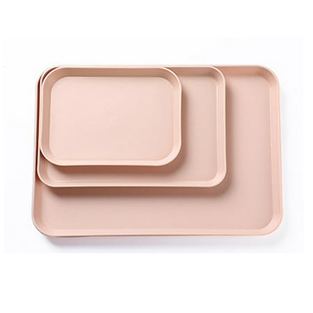 

3 Pcs Creative Multi-Function Rectangular Plastic Tray Storage Tray Kitchen Supplies Home Kitchen Fruit Dessert Tray-C