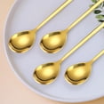 thumbnail image 5 of Coffee Spoons Gold Silverware Christmas 6 Pieces Small Stainless Steel Flatware Xmas Decorative Pendants Cute Drinking Stirrers for Festive and Daily Kitchen Utensils, 5 of 18