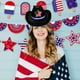 thumbnail image 4 of Sombrero vaquero con bandera americana y cinta patriótica y estrellas - Sombrero de fiesta del Oeste para celebraciones del 4 de julio y eventos festivos, 4 of 6