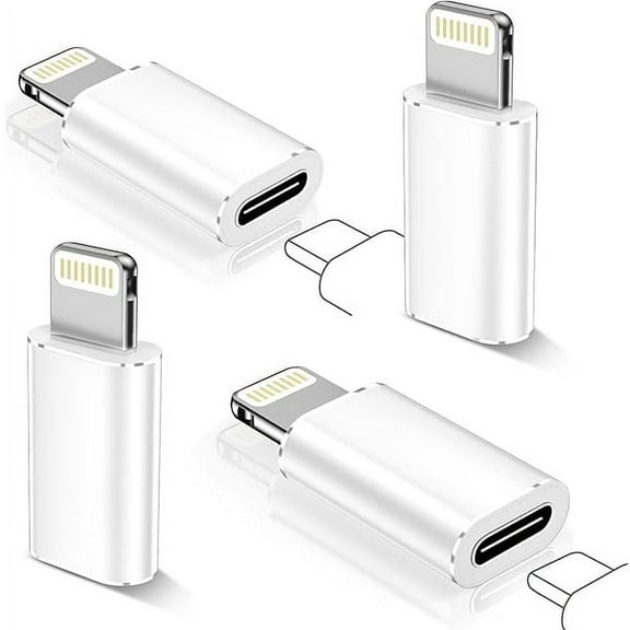𝟒𝐏𝐚𝐜𝐤 𝐔𝐩𝐠𝐫𝐚𝐝𝐞𝐝 USB C to Lightning Adapter,Support Audio/OTG,Fast Charging&Data Transfer for iPhone 14 13 12 Pro Max/iPad Air/Airpods,Nintendo Switch,Headphones,iOS,iPhone 14 Accessories