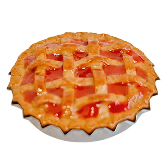 Modelo de escena en miniatura, simulación de comida pequeña, accesorios de cocina DIY, decoración de cocina 1/6 1/12, casa de muñecas Applepie, Rojo Sunnimix Pastel de manzana en miniatura