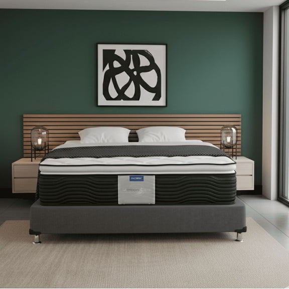 Colchón Individual Restonic Random Con 2 Almohadas y Complemento Mooncare