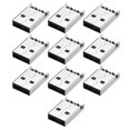 thumbnail image 1 of Conector USB PCB Tipo A 2.0 Macho Jack 180 Grados Placa de Hundimiento 10 Pcs, 1 of 4
