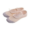 thumbnail image 2 of HAOTAGS Girls Soft Sole Ballet Shoes, Snowflake Solid Color Practice Yoga and Dance Footwear Khaki 29, 2 of 6