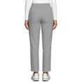 thumbnail image 6 of Women Stretch Straight Leg Pants Elastic Waist Lightweight Work Pants Casual Lounge Athletic Trousers with Pockets Light Gray M, 6 of 7