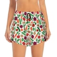 thumbnail image 2 of KLL Vegetables Pattern Shorts Women,Athletic Shorts High Waisted Running Shorts Pocket Sporty Short Gym Elastic Workout Shorts-X-Large, 2 of 7