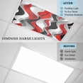 thumbnail image 4 of Red Black Grey Fluorescent Light Covers, Moire Modern Artwork Abstract Magnetic Light Covers for Ceiling Lights, Fluorescent Ceiling Shade Filters for Classroom Bedroom Office 4x2Ft x 1PCS, 4 of 8